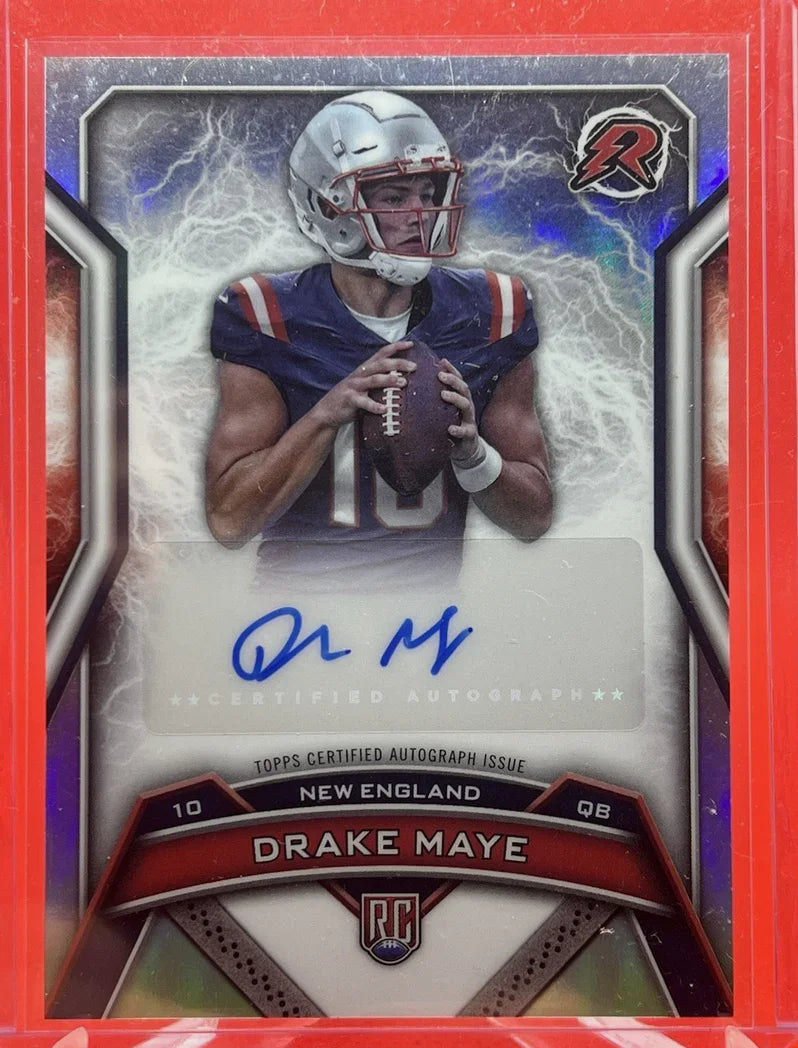 2024 Topps Resurgence Drake Maye #RRSDM Auto New England Patriots Rookie RC Football Card