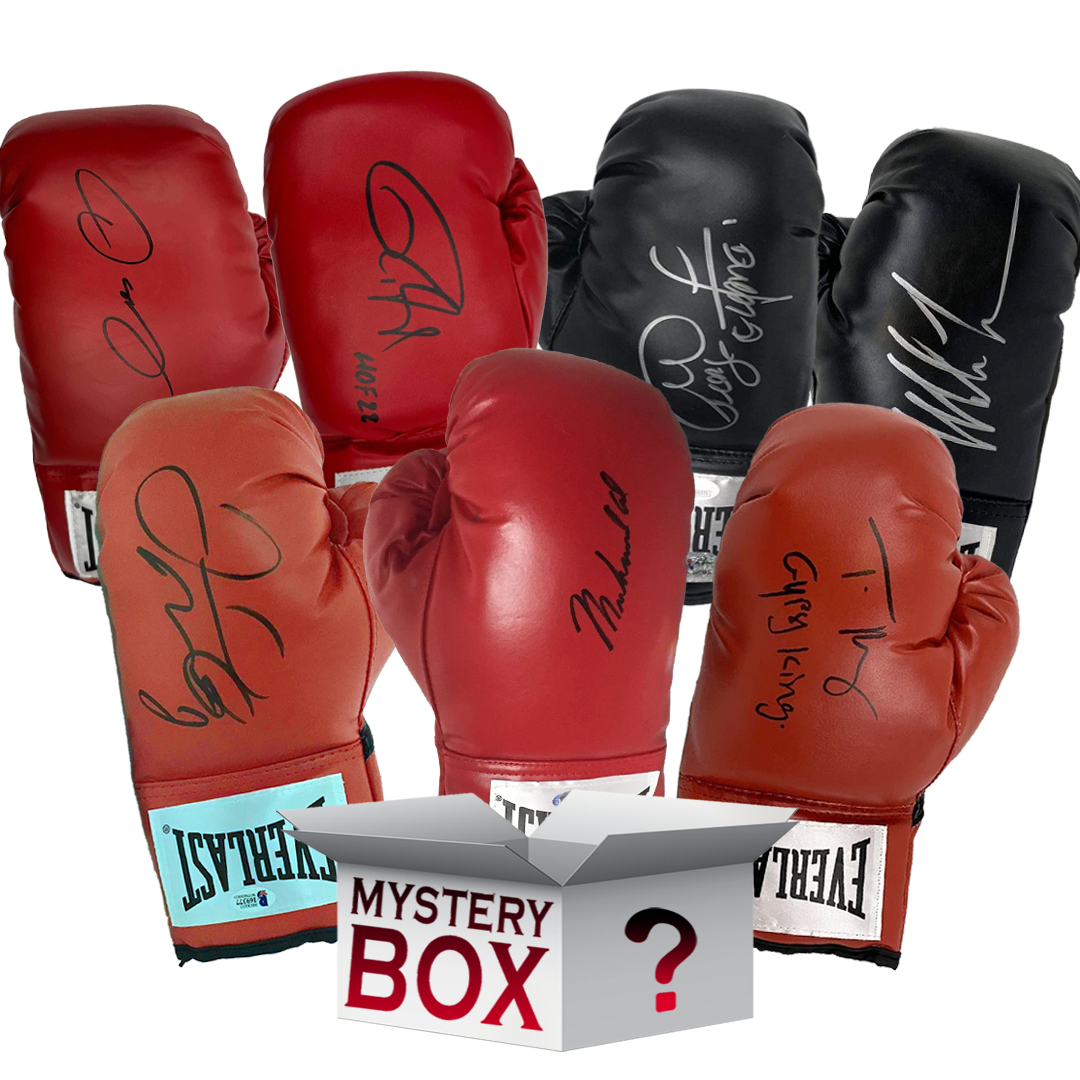 Autographed/Signed Boxing Glove Mystery Box with PSA JSA or Beckett COA
