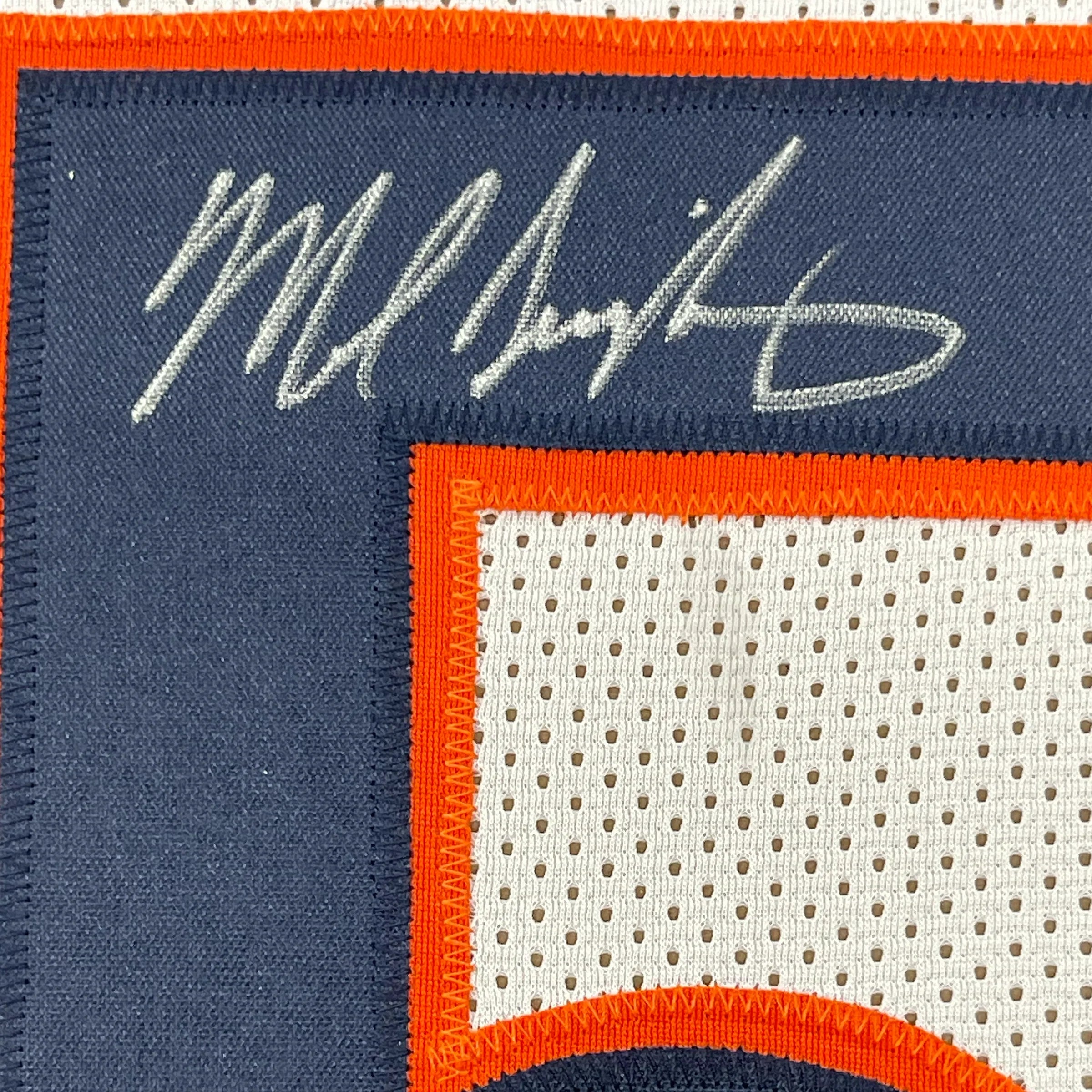 Framed Autographed/Signed Mike Singletary HOF 98 35x39 Chicago White Football Jersey JSA COA