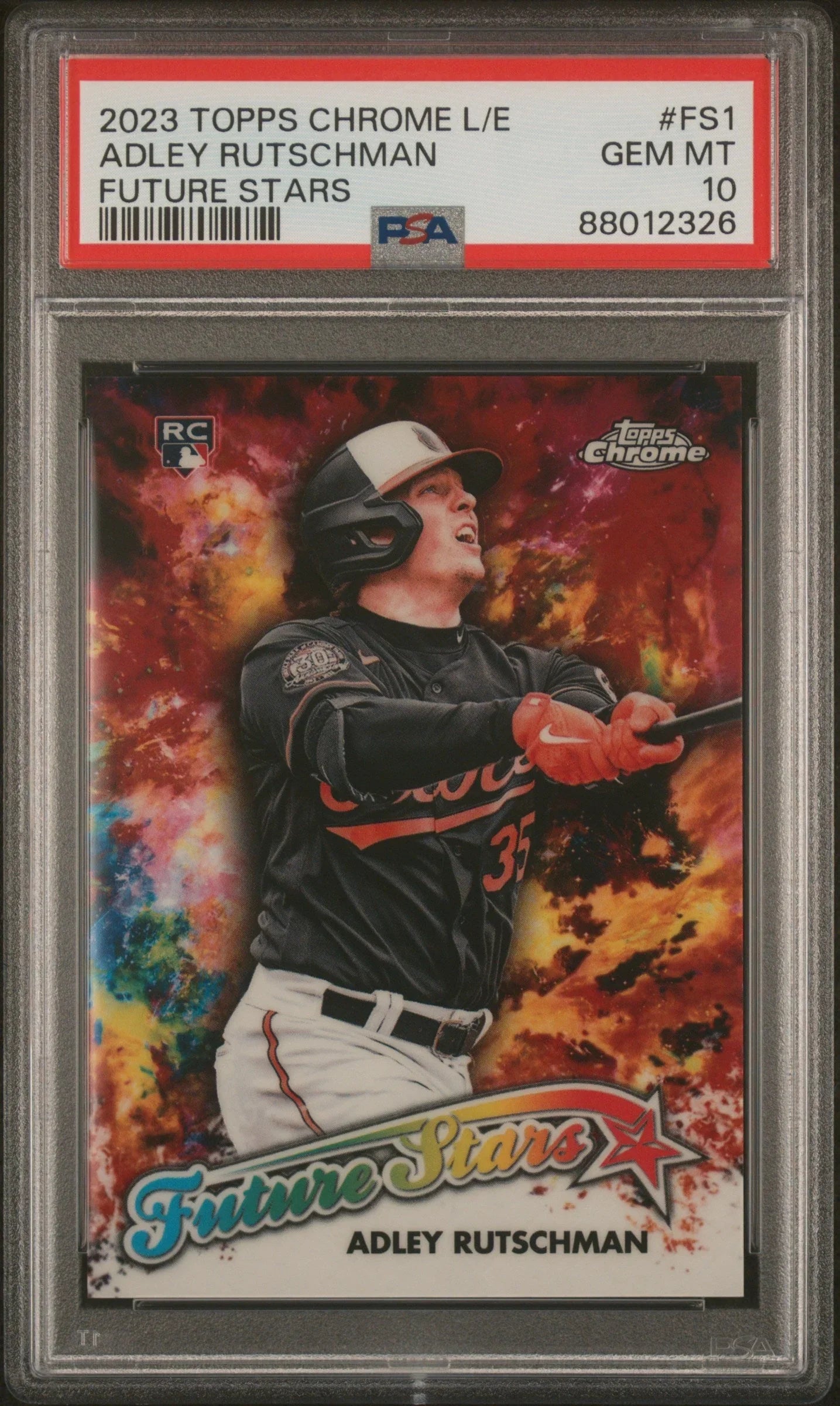 Graded 2023 Topps Chrome Logofractor Edition Adley Rutschman #FS1 Future Stars Rookie RC Baseball Card PSA 10 Gem Mint
