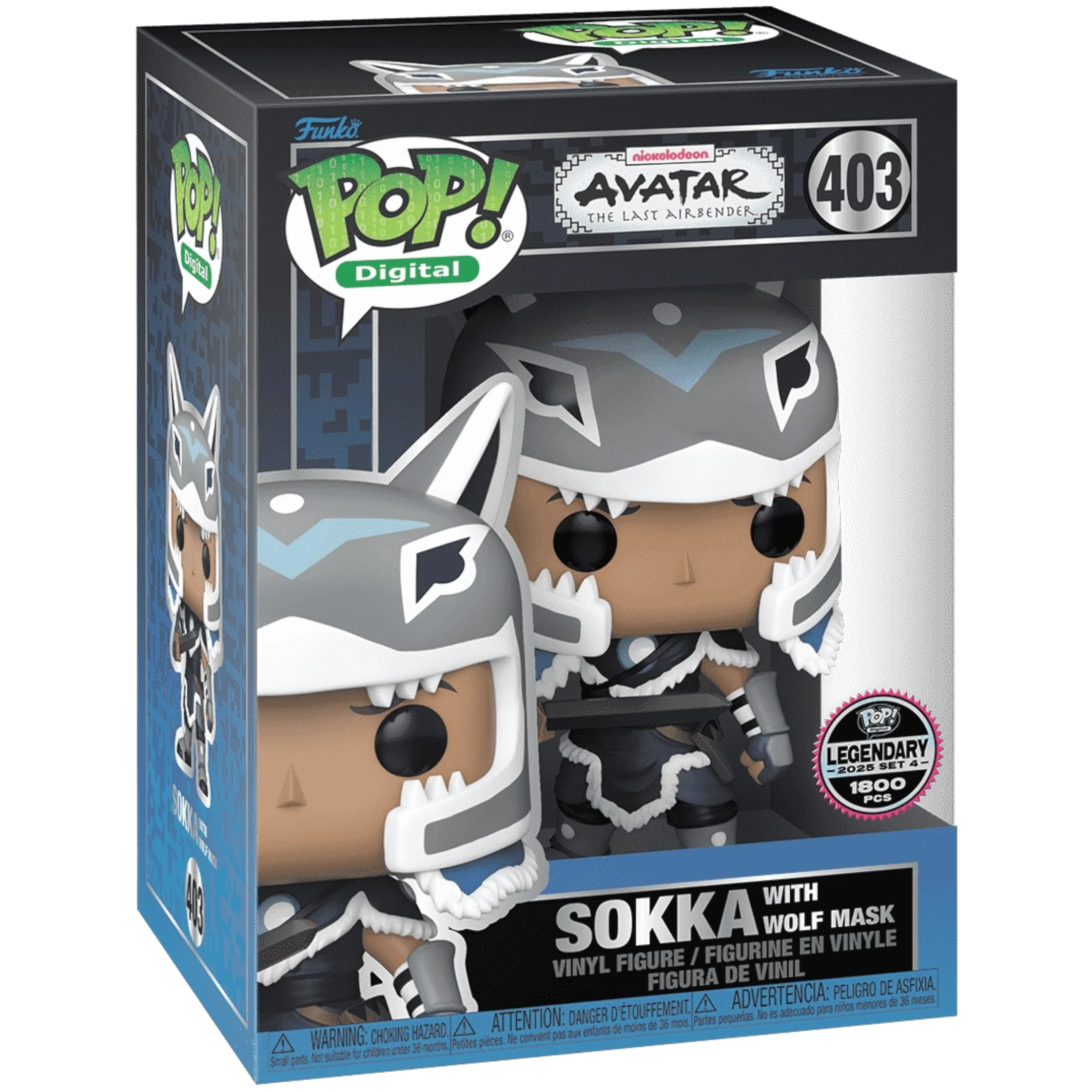 Pop! Digital Avatar Legends x Funko: Sokka With Wolf Mask NFT Legendary #403 LE1800