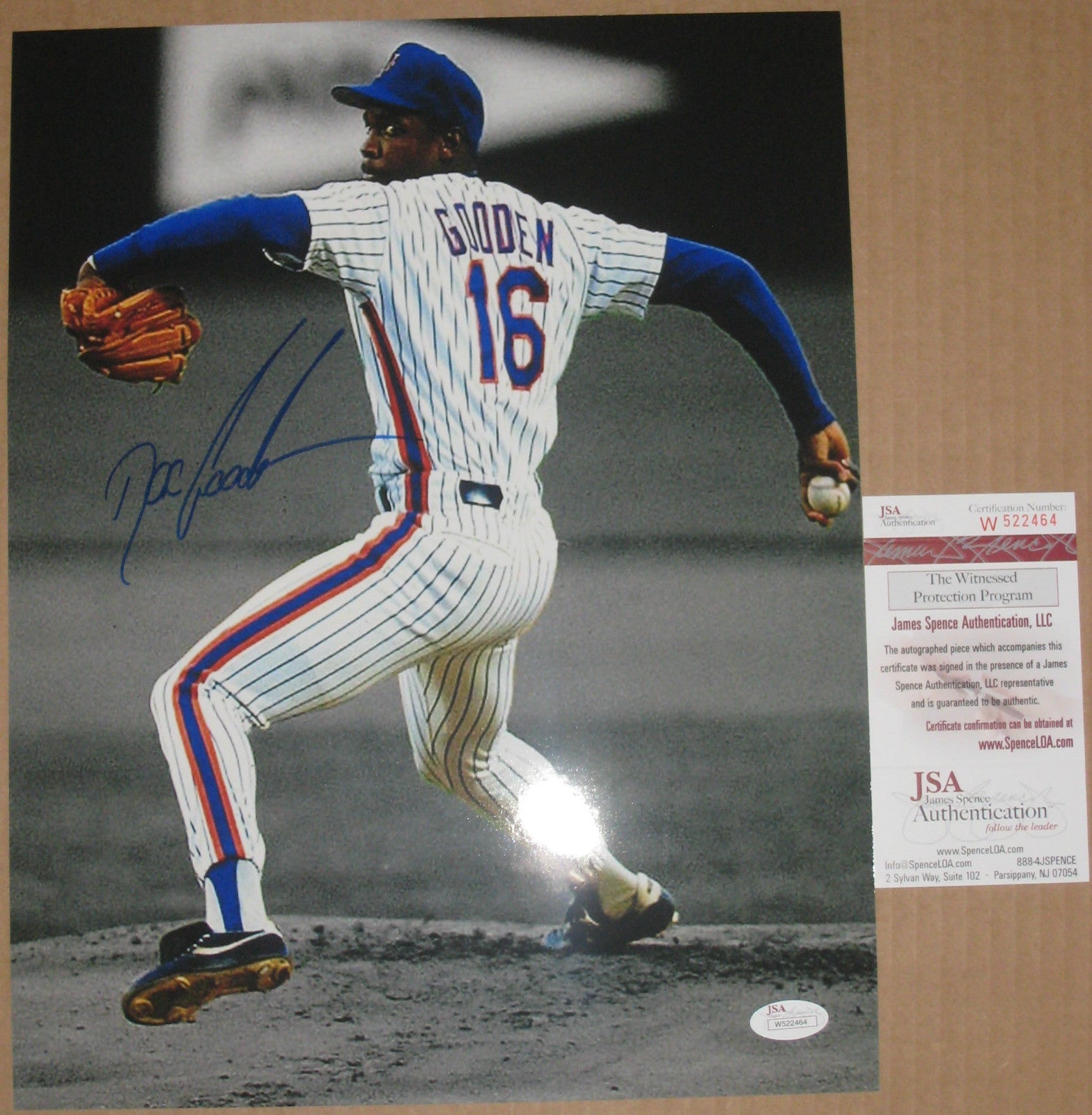 Dwight Gooden Autographed Signed N.Y. Mets 11X14 Photo Jsa  Coa