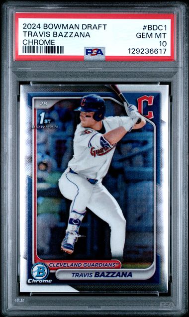 Graded 2024 Topps Bowman Draft Travis Bazzana #BDC1 Chrome Rookie RC Baseball Card PSA 10 Gem Mint