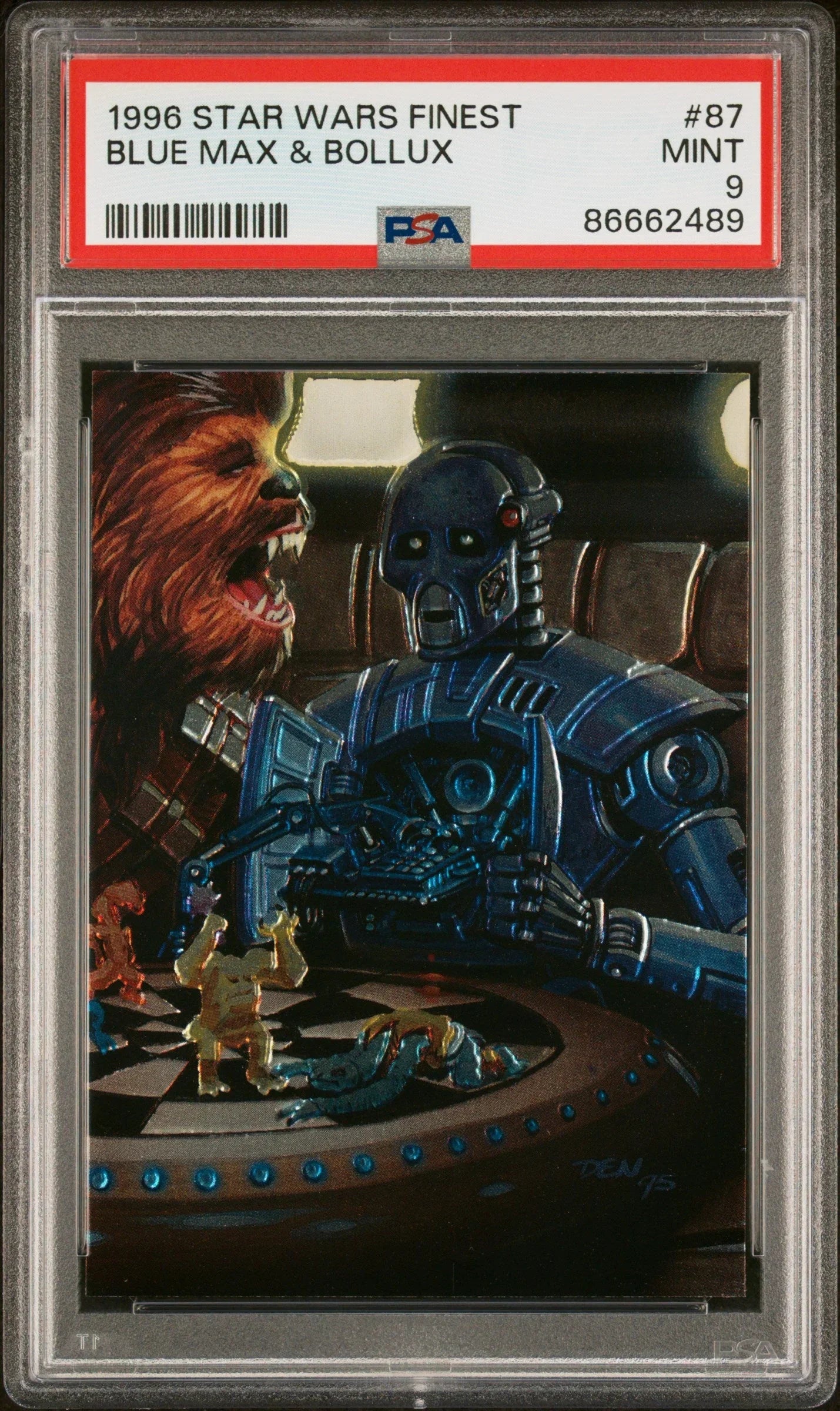 1996 STAR WARS FINEST BLUE MAX & BOLLUX  #87 - PSA 9