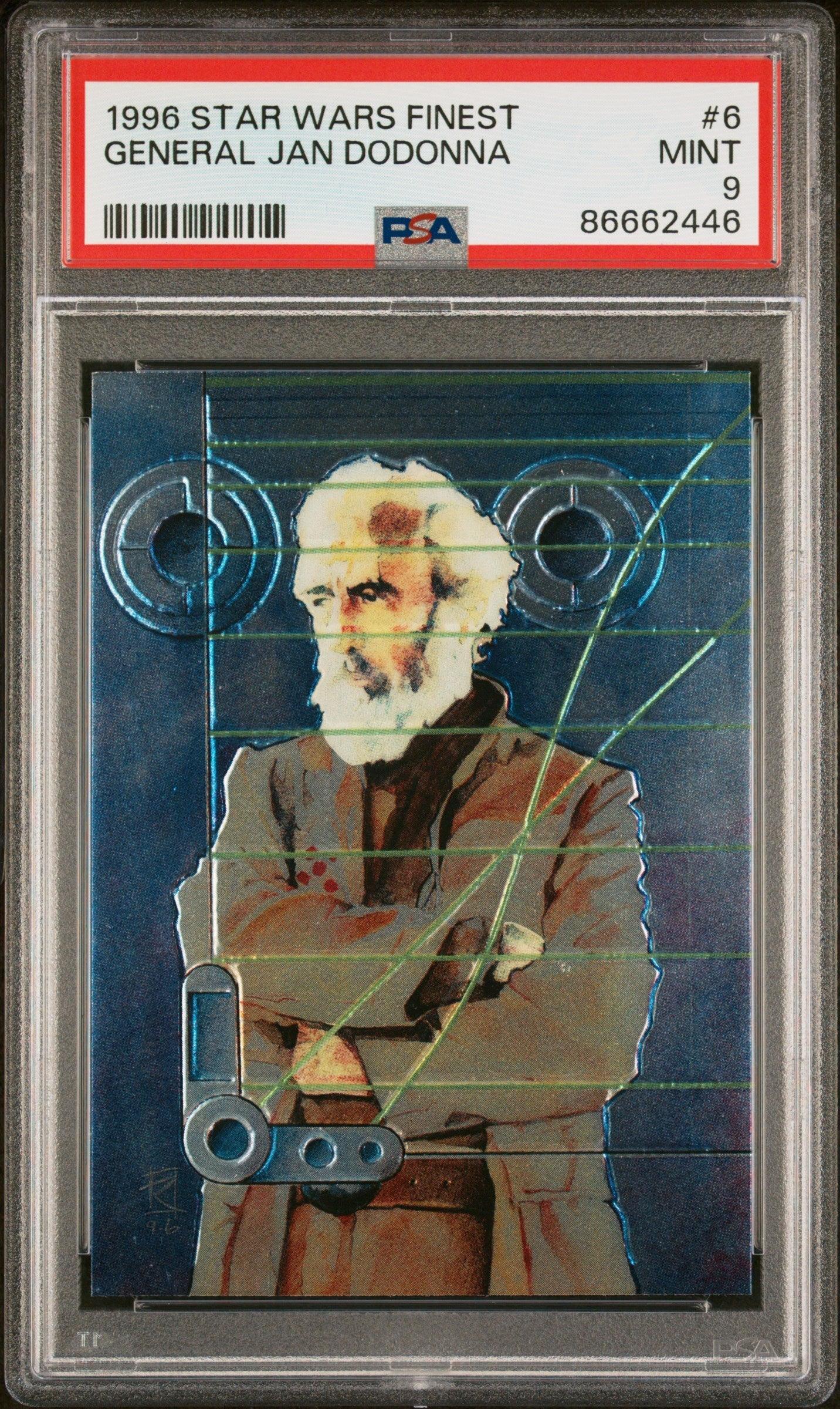 1996 STAR WARS FINEST GENERAL JAN DODONNA  #6 - PSA 9