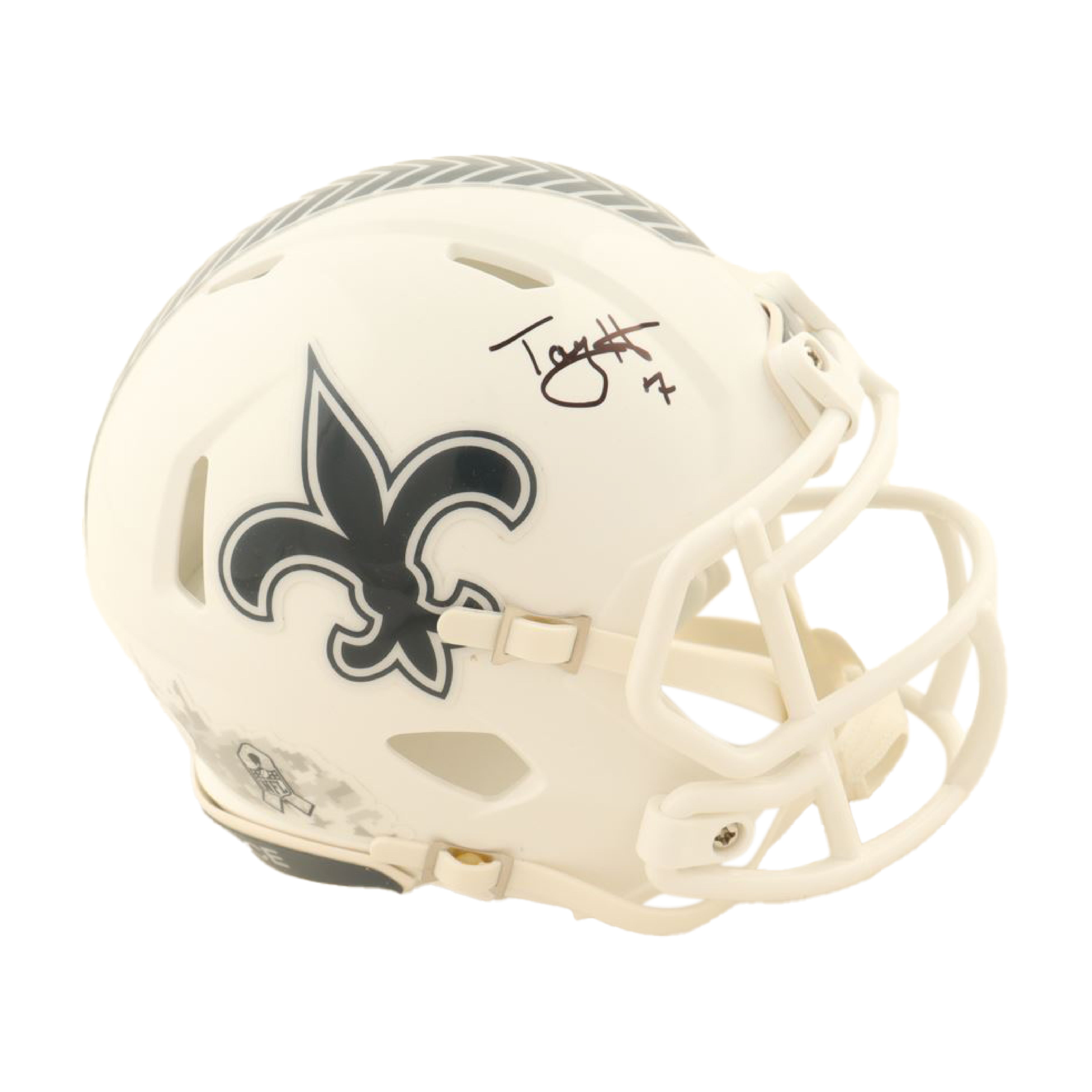 Taysom Hill Autographed Salute To Service 2024 Speed Mini Helmet