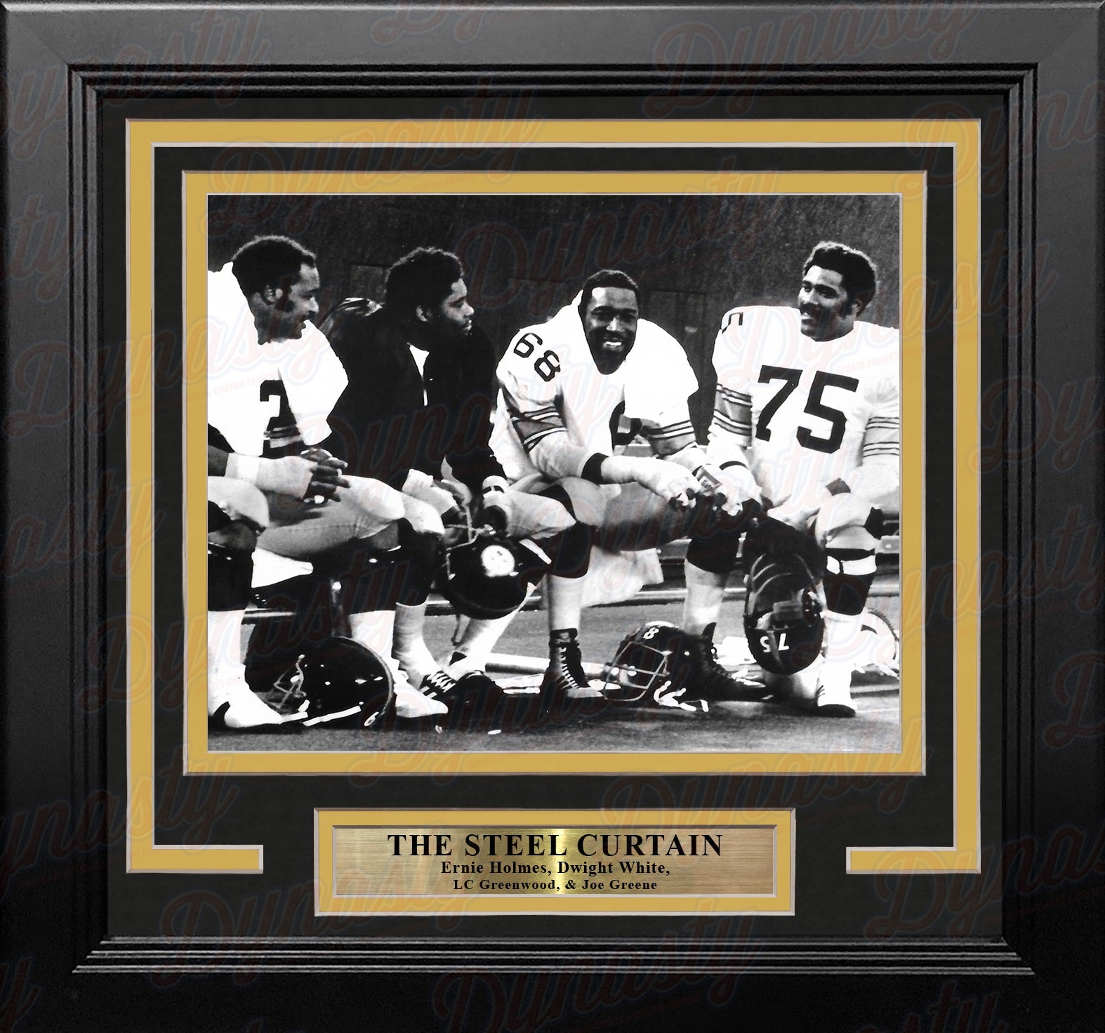 The Steel Curtain on the Bench Pittsburgh Steelers 8" x 10" Framed Football Photo