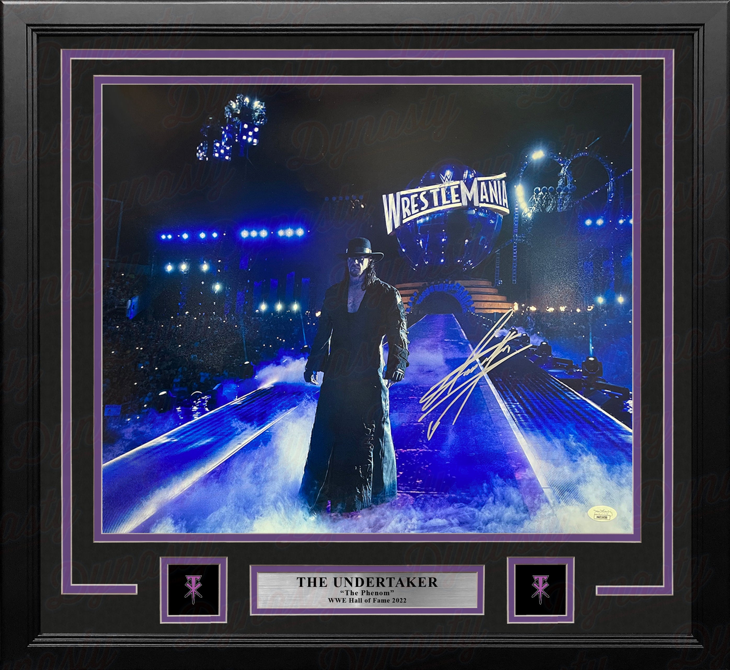 The Undertaker WrestleMania Entrance Autographed 16" x 20" Framed WWE Wrestling Photo
