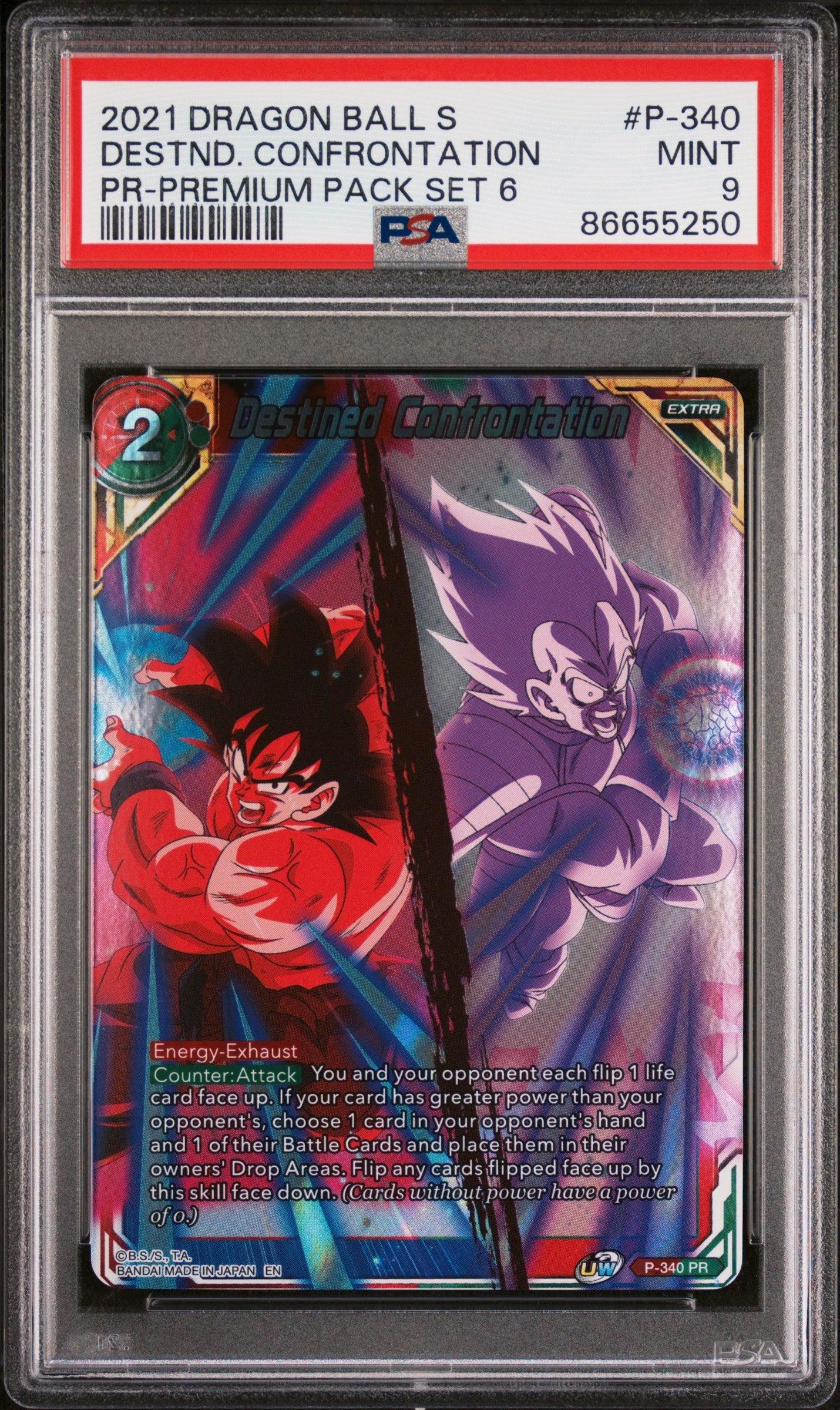 2021 DRAGON BALL SUPER DESTND. CONFRONTATION #P-340 - PSA 9