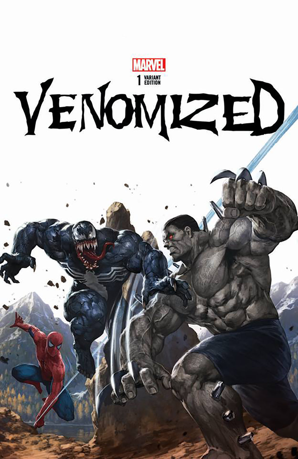 Venomized 1 Marvel SKAN Incredible Hulk 181 Homage Variant Spider-Man Venom Weapon H