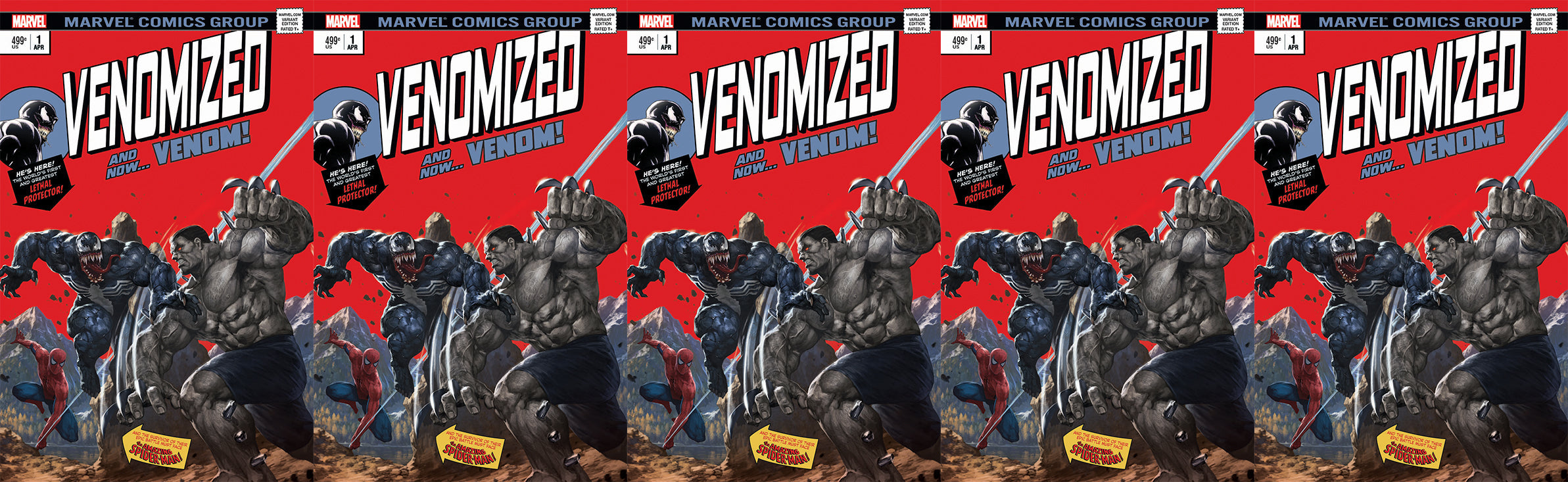 Venomized 1 Marvel SKAN Incredible Hulk 181 Homage Variant Spider-Man Venom Weapon H