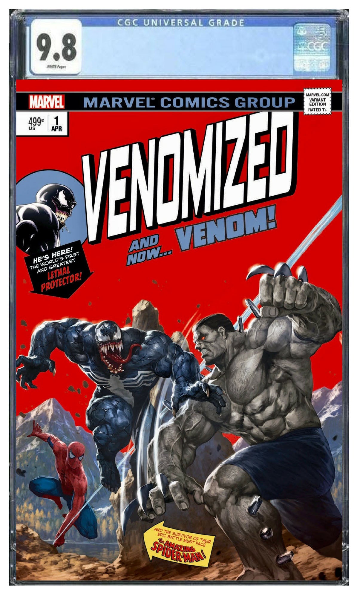 Venomized 1 Marvel SKAN Incredible Hulk 181 Homage Variant Spider-Man Venom Weapon H