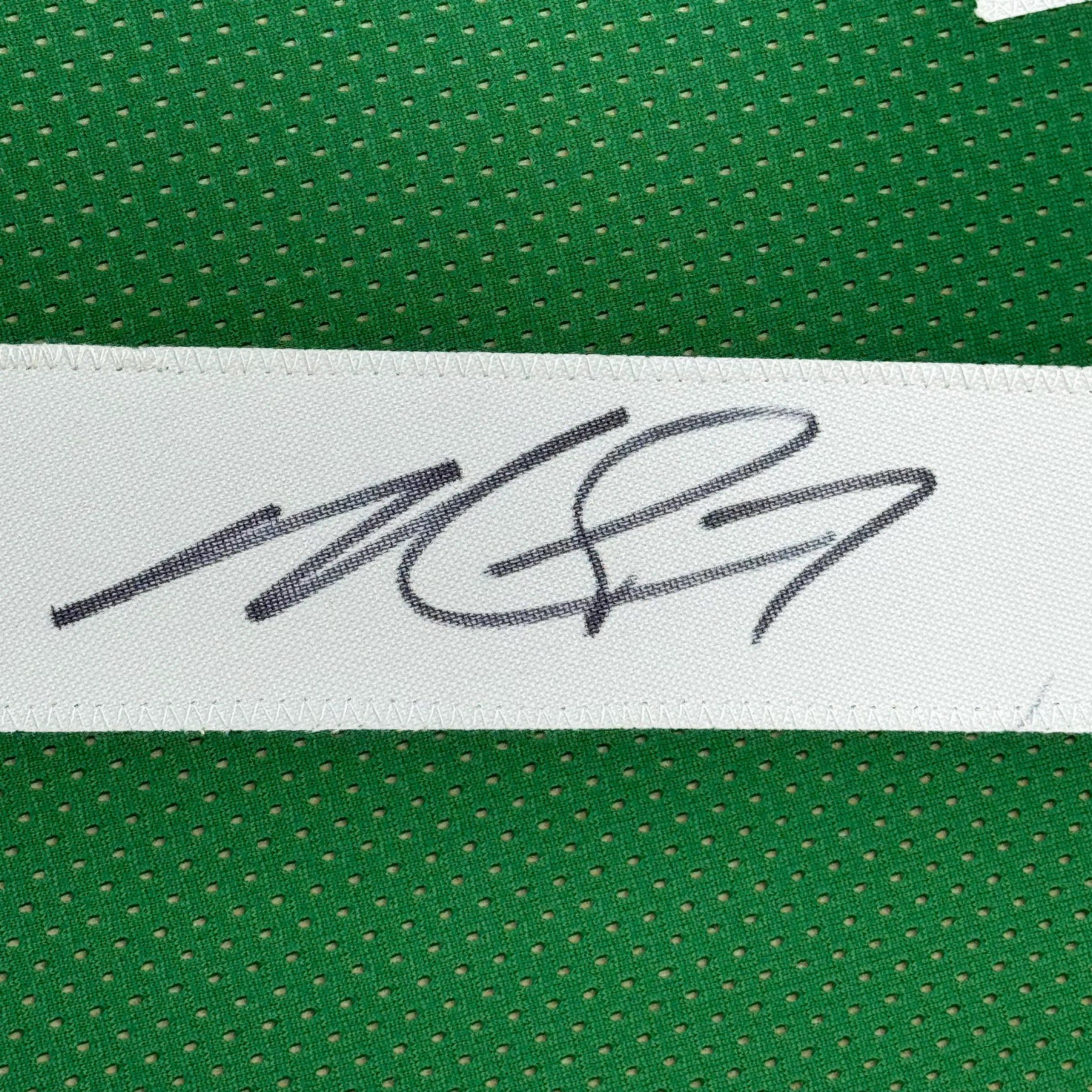 Framed Autographed/Signed Michael Mike Vick 35x39 Philadelphia Kelly Green Football Jersey Beckett BAS COA