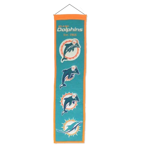 Miami Dolphins Logo Evolution Heritage Banner