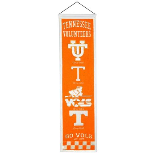 Tennessee Vols Logo Evolution Heritage Banner