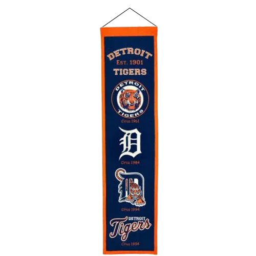 Detroit Tigers Logo Evolution Heritage Banner