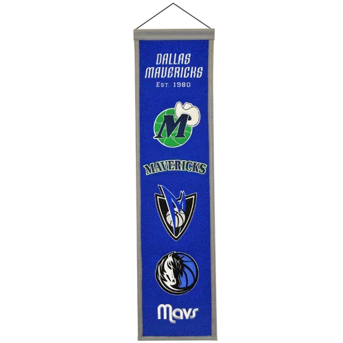 Dallas Mavericks Logo Evolution Heritage Banner