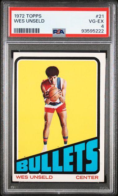 Graded 1972 Topps Wes Unseld #21 Basketball Card PSA 4 VG-EX