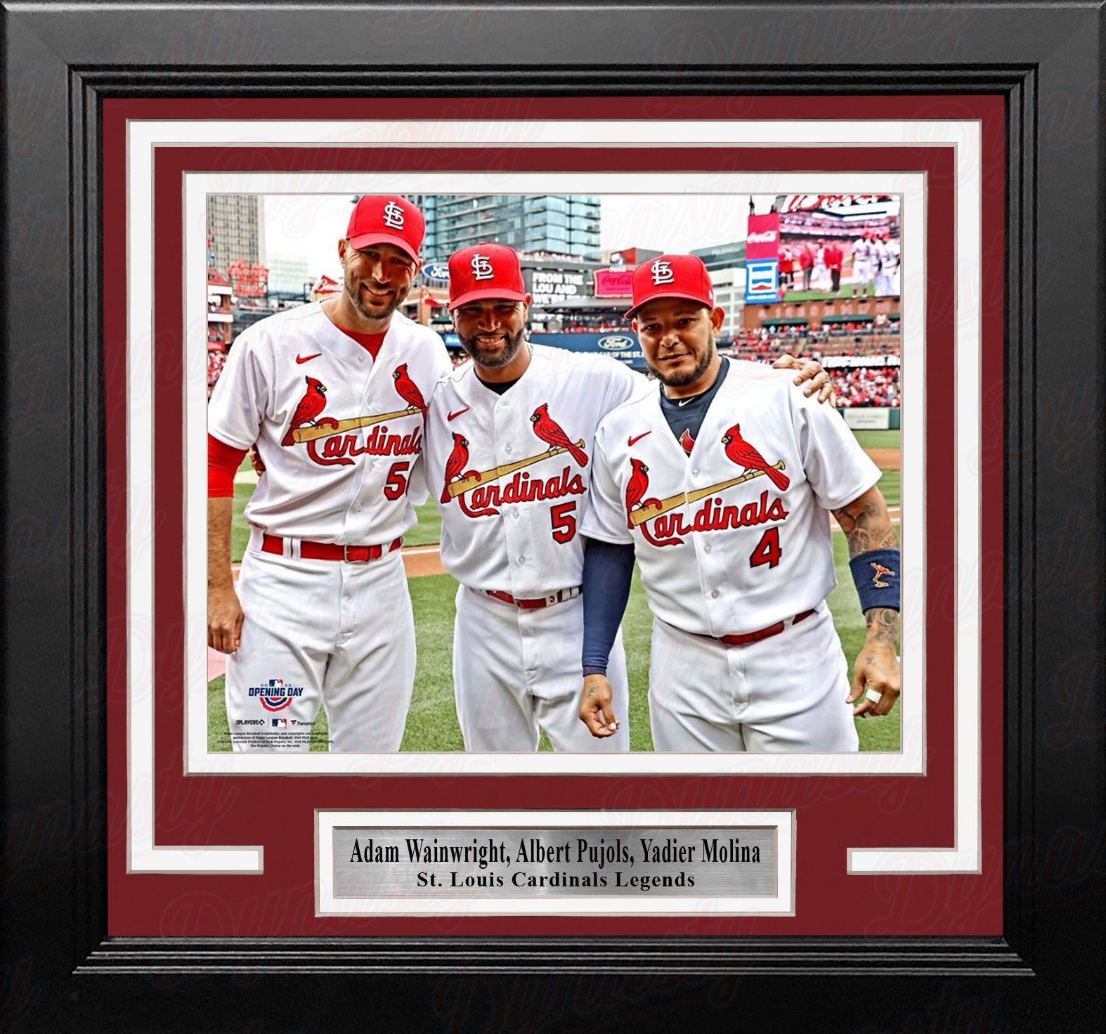 Adam Wainwright, Albert Pujols, & Yadier Molina St. Louis Cardinals 8" x 10" Framed Baseball Photo