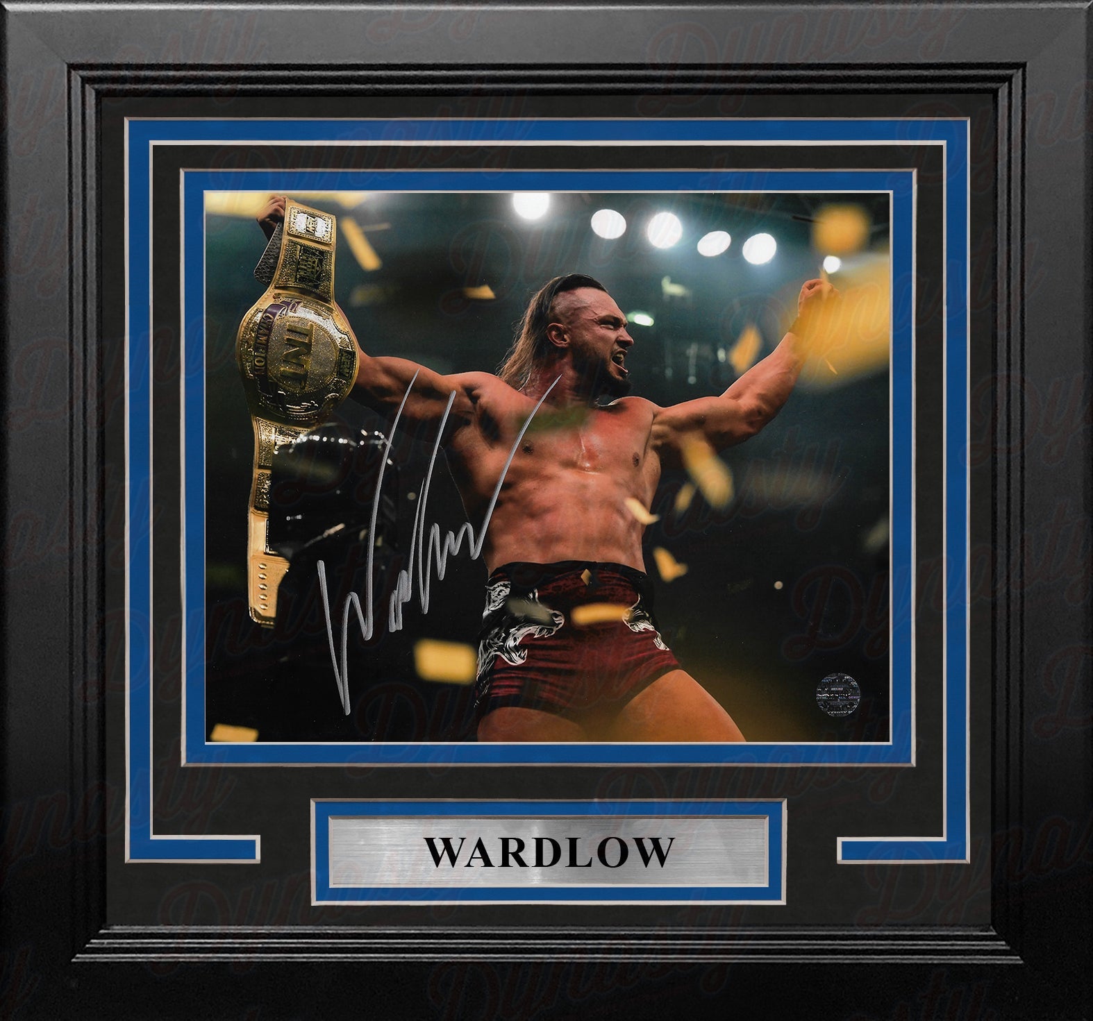 Wardlow TNT Champion Autographed AEW Wrestling 8" x 10" Framed Photo