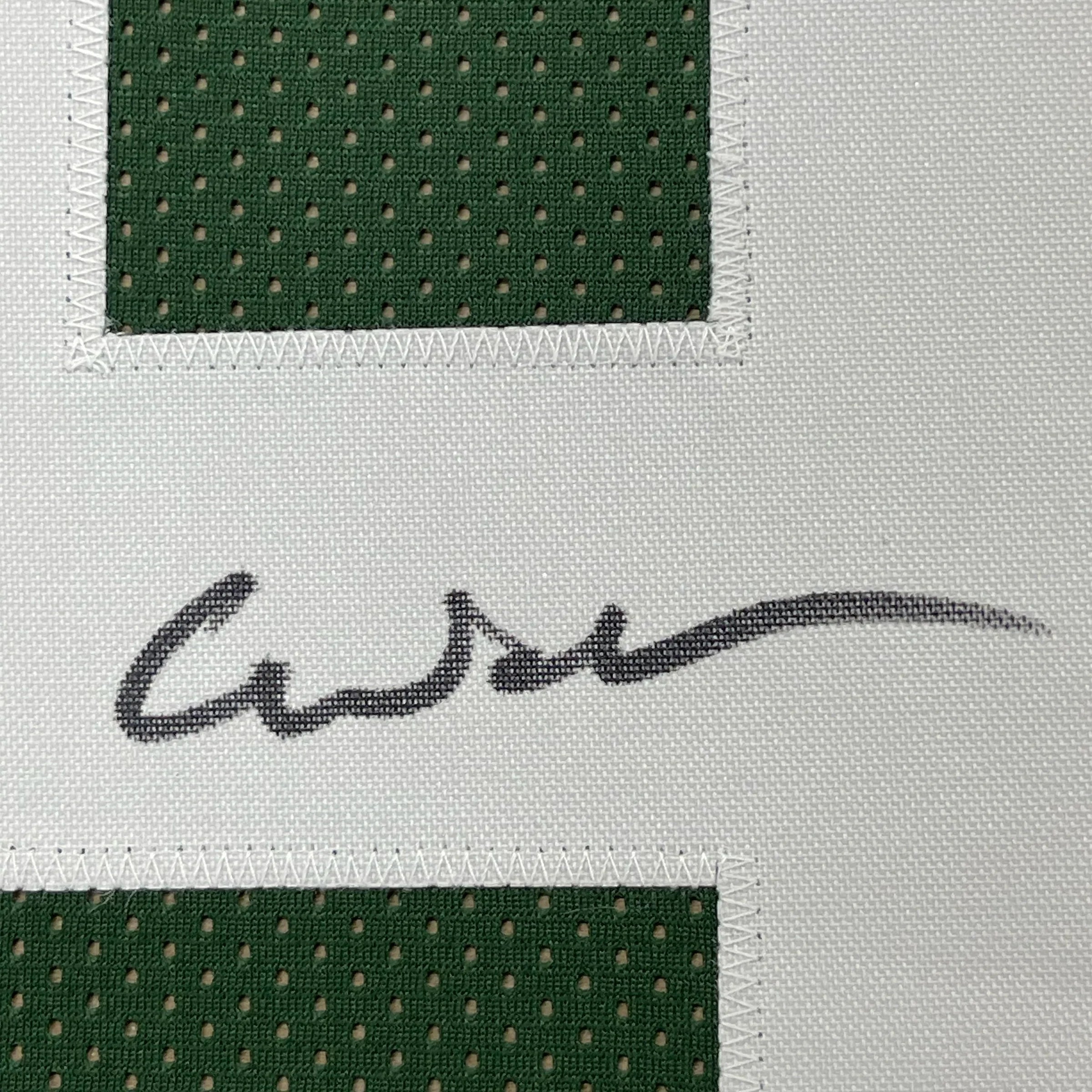 Framed Autographed/Signed Christian Watson 35x39 Green Bay Green Football Jersey Beckett BAS COA