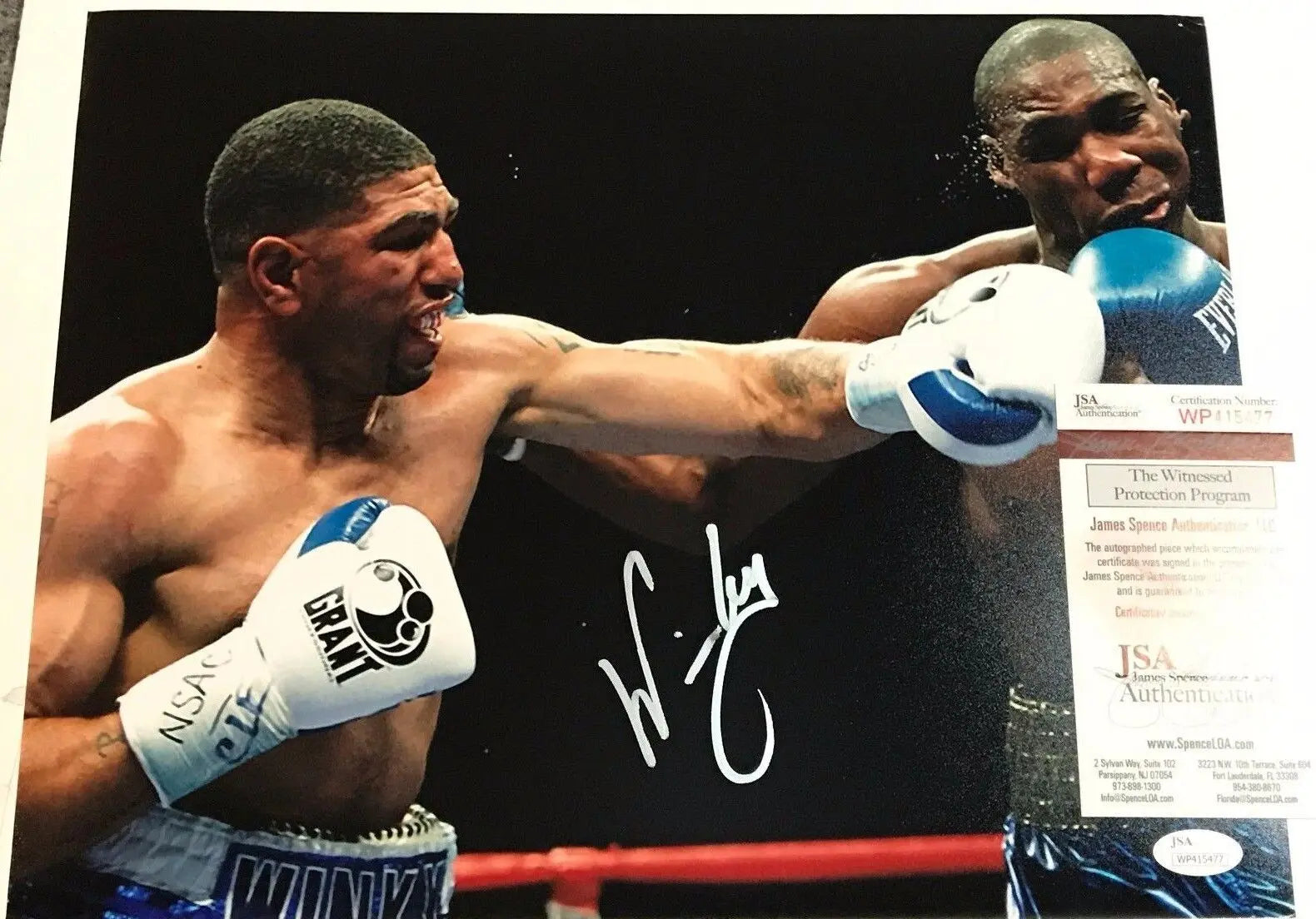 Winky Wright Autographed Signed 11X14 Photo Jsa Coa