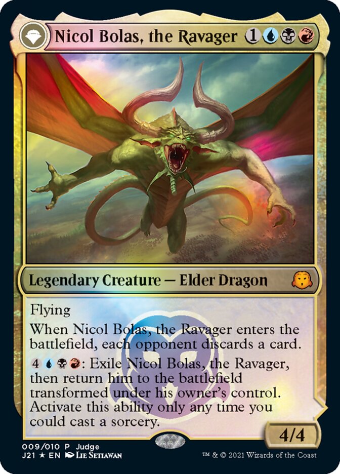 Nicol Bolas, the Ravager // Nicol Bolas, the Arisen (JDG-009) - Judge Gift Cards 2021: (originpwdfc) Foil