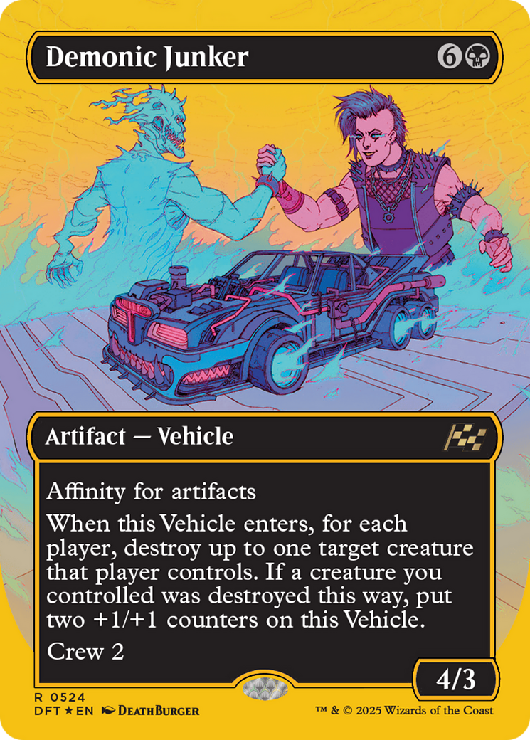 Demonic Junker (DFT-524) - Aetherdrift (Borderless) Foil