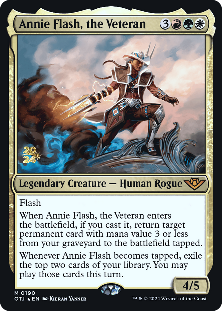 Annie Flash, the Veteran (PRE-190) - Outlaws of Thunder Junction Promos Foil