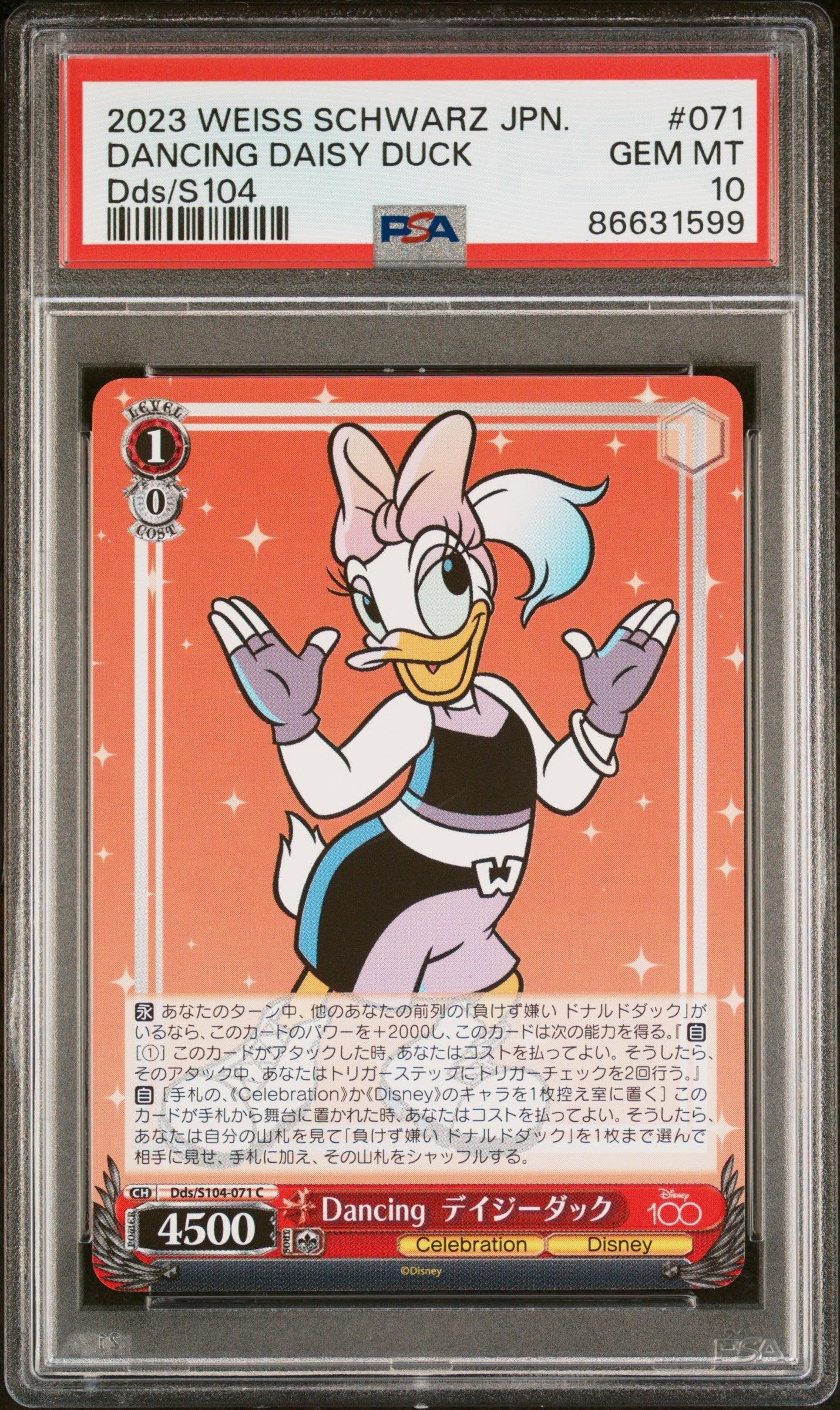 2023 WEISS SCHWARZ JAPANESE DISNEY 100 DANCING DAISY DUCK Dds/S104 71 PSA 10