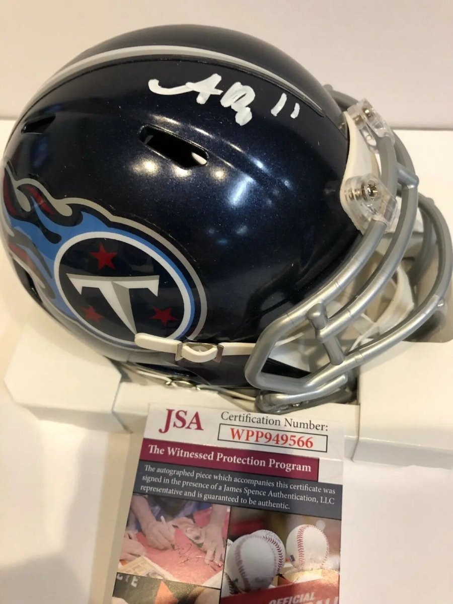 Aj Brown Autographed Signed Tennessee Titans Mini Helmet Jsa Coa