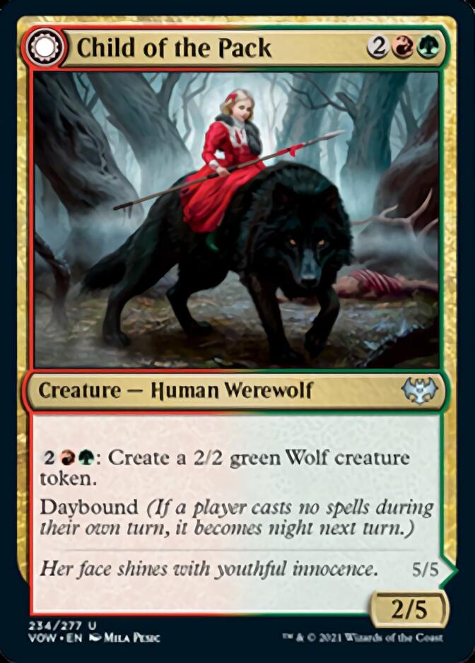 Child of the Pack // Savage Packmate (VOW-234) - Innistrad: Crimson Vow: (Double Faced Transform) Foil