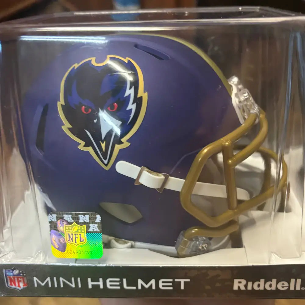 Baltimore Ravens NFL. Mini Speed Football Helmet 2024 On-Field Alternate