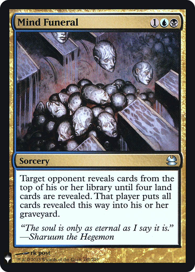 Mind Funeral (LIST-MMA-181) - The List Foil