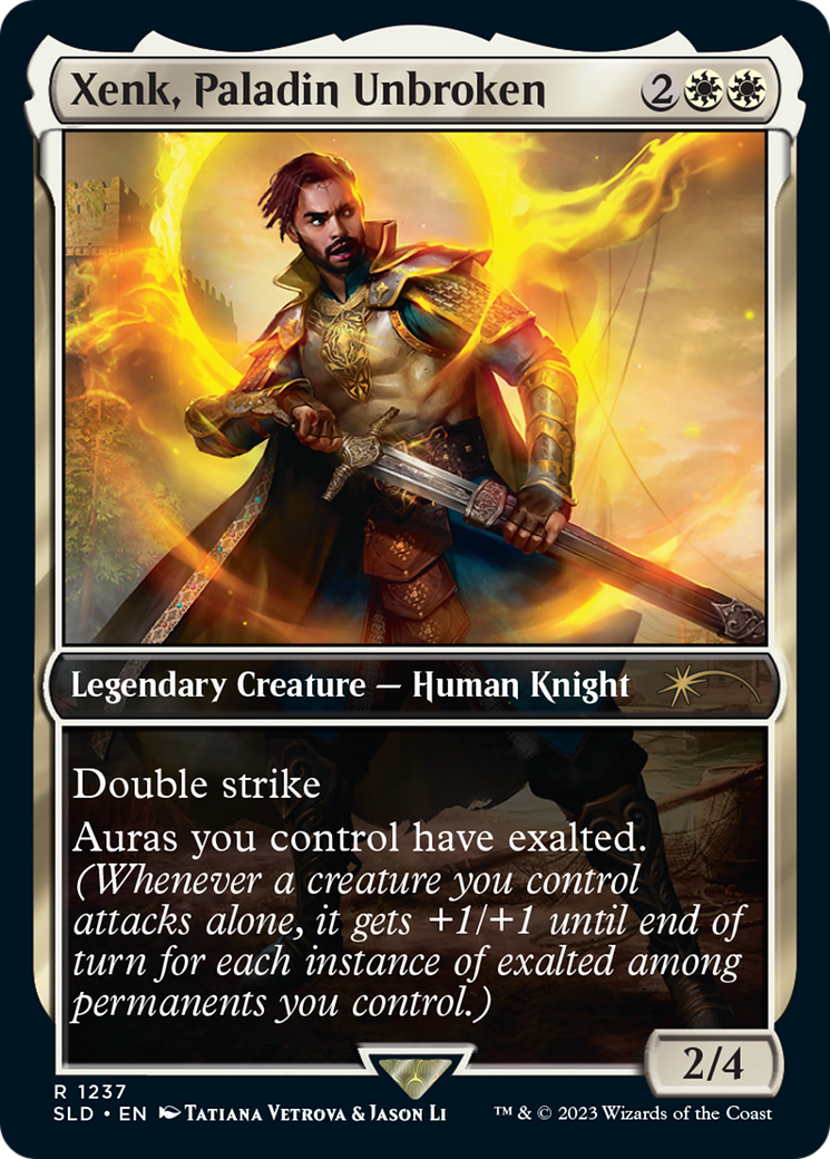 Rashel, Fist of Torm (SLD-1237) - Secret Lair Drop / Xenk, Paladin Unbroken Foil