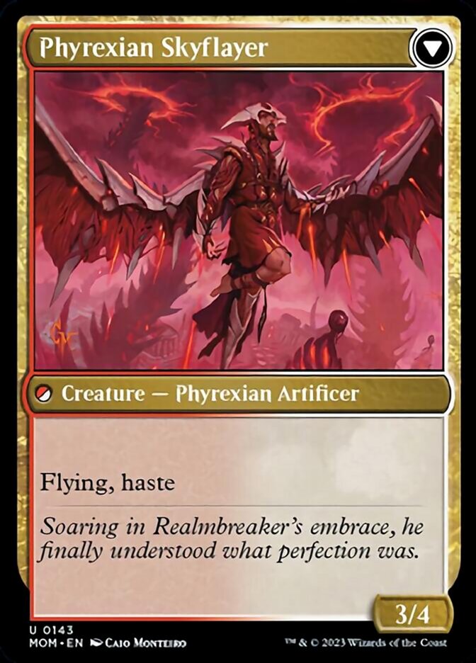 Harried Artisan // Phyrexian Skyflayer (MOM-143) - March of the Machine Foil