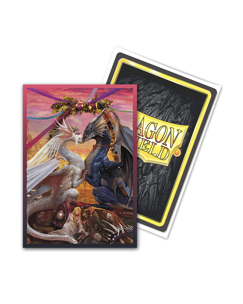 Dragon Shield: Japanese Size 60ct Brushed Art Sleeves - Valentine Dragons 2023