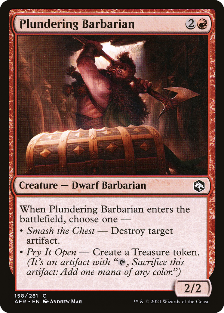 Plundering Barbarian (AFR-158) - Adventures in the Forgotten Realms Foil