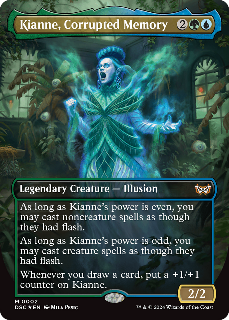 Kianne, Corrupted Memory (DSC-002) - Duskmourn: House of Horror Commander (Borderless)