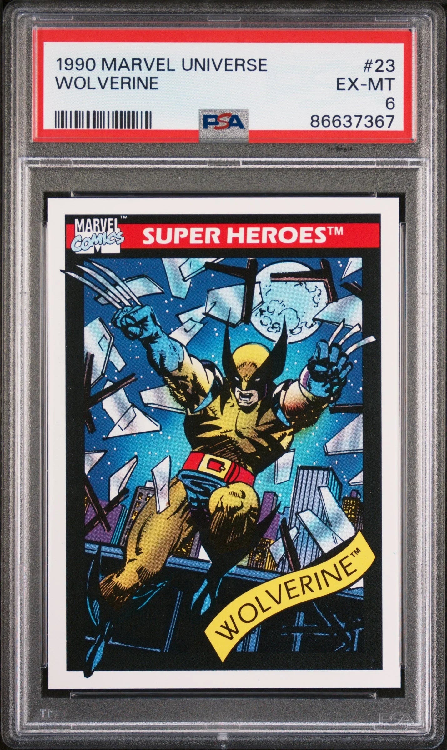 1990 MARVEL UNIVERSE WOLVERINE  #23 - PSA 6