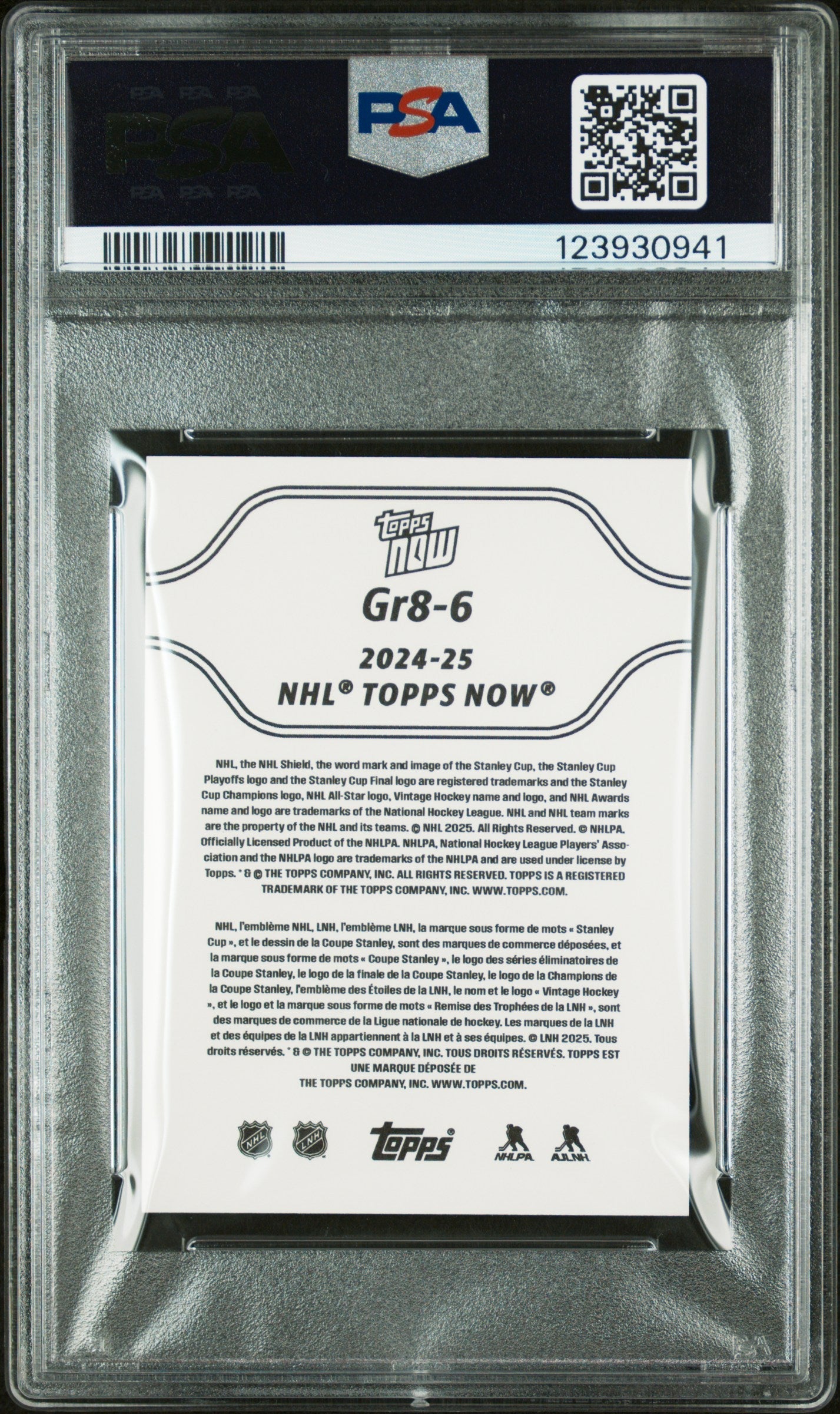 Graded 2024 Topps Now Alex Ovechkin #6 The GR8 Chase Sticker Hockey Card PSA 9 Mint
