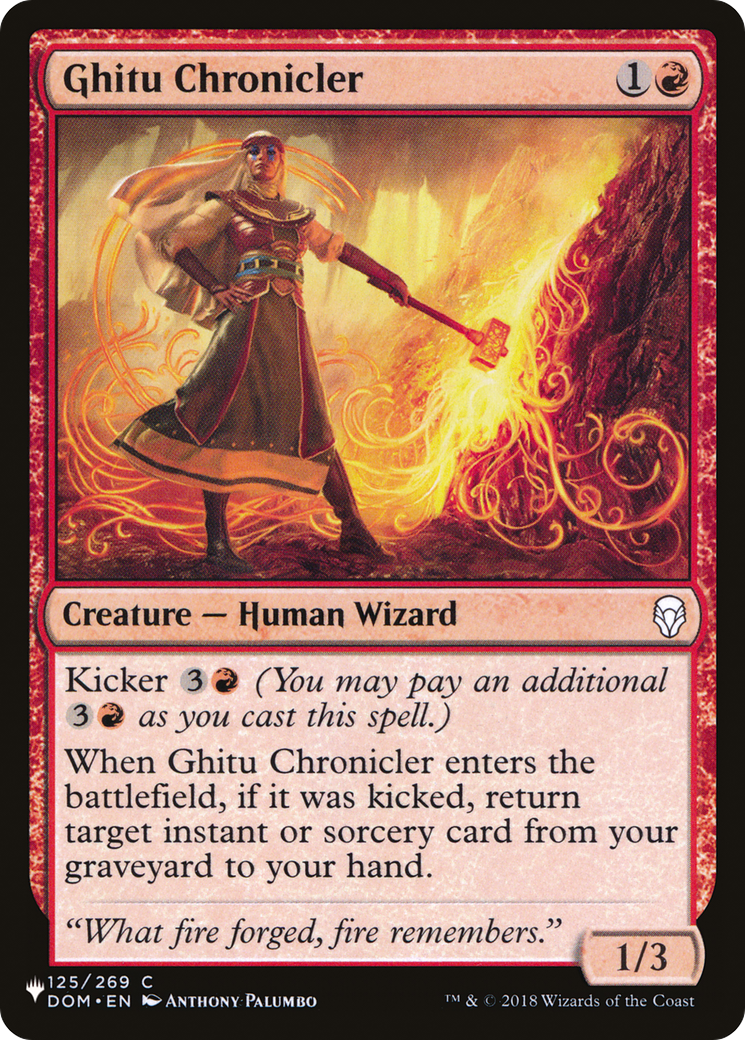 Ghitu Chronicler (LIST-DOM-125) - The List