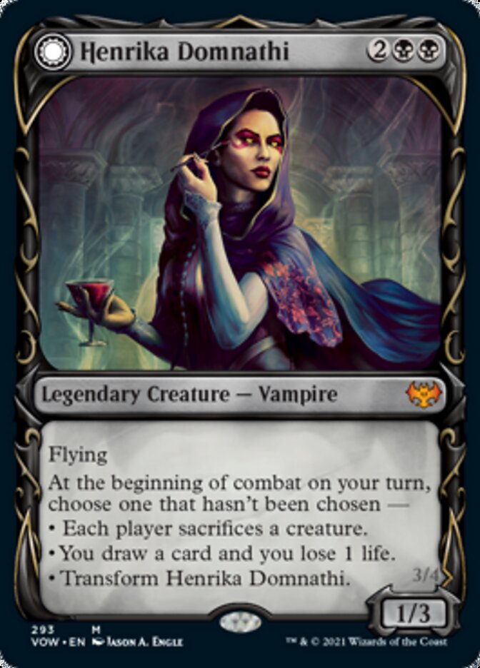 Henrika Domnathi // Henrika, Infernal Seer (VOW-293) - Innistrad: Crimson Vow: (Showcase, Double Faced Transform) Foil