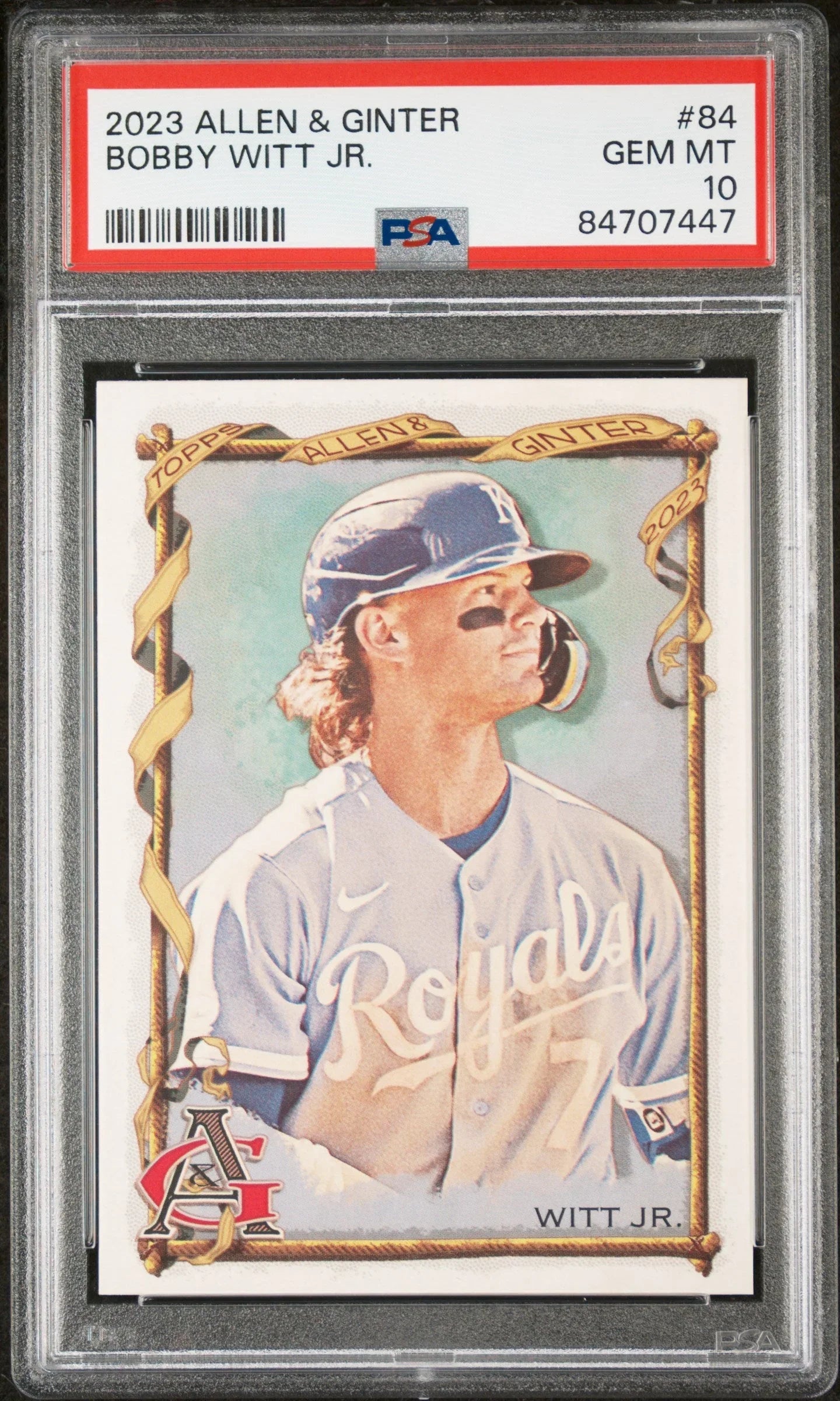 2023 TOPPS ALLEN & GINTER BOBBY WITT JR.  #84 - PSA 10