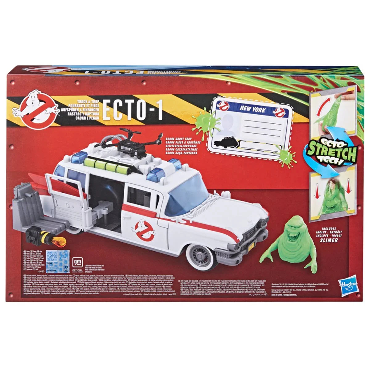 Ghostbusters Track & Trap Ecto-1 Toy Vehicle with Fright Features Ecto-Stretch Tech Slimer