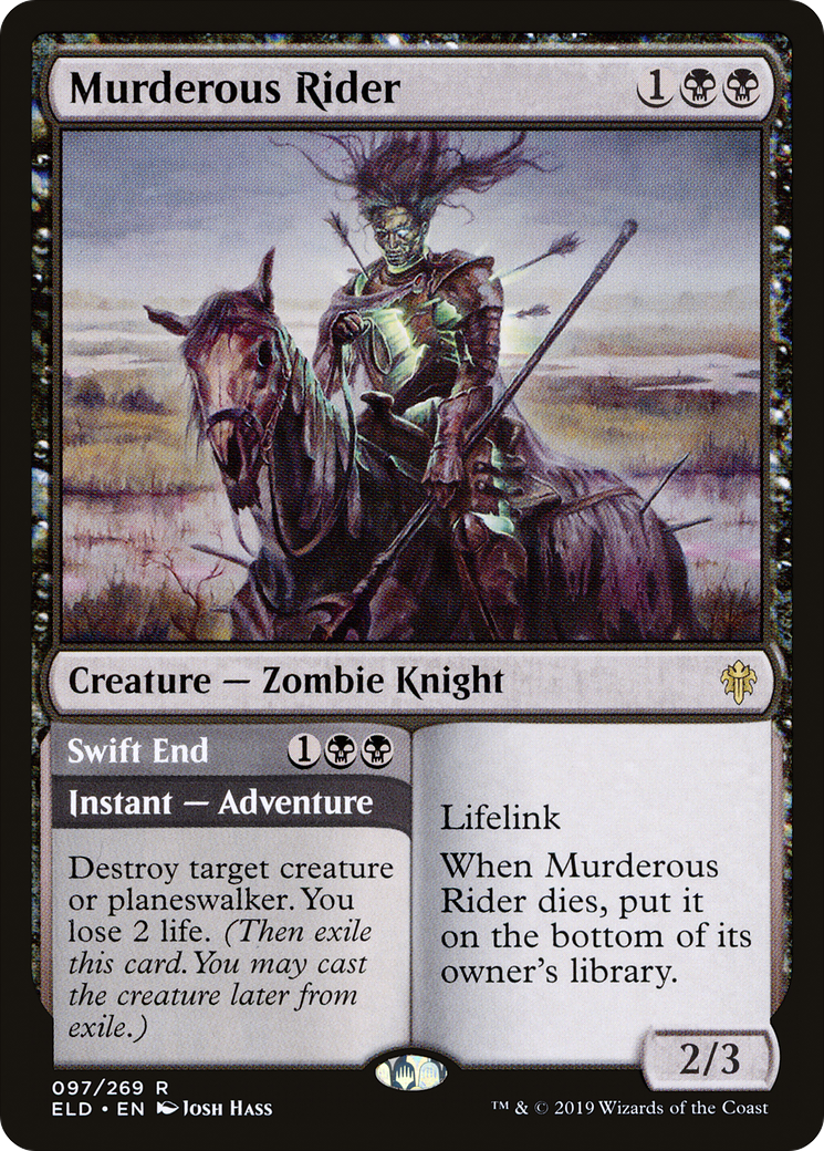 Murderous Rider // Swift End (ELD-097) - Throne of Eldraine