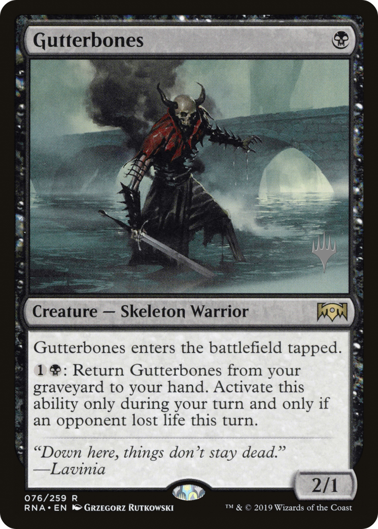 Gutterbones (PPM20-76P) - Ravnica Allegiance Promos Foil