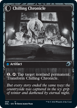 Mysterious Tome // Chilling Chronicle (DBL-063) - Innistrad: Double Feature: (Double Faced Transform) Foil