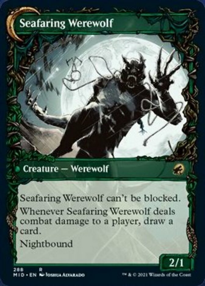 Suspicious Stowaway // Seafaring Werewolf (MID-288) - Innistrad: Midnight Hunt: (Showcase, Double Faced Transform) Foil