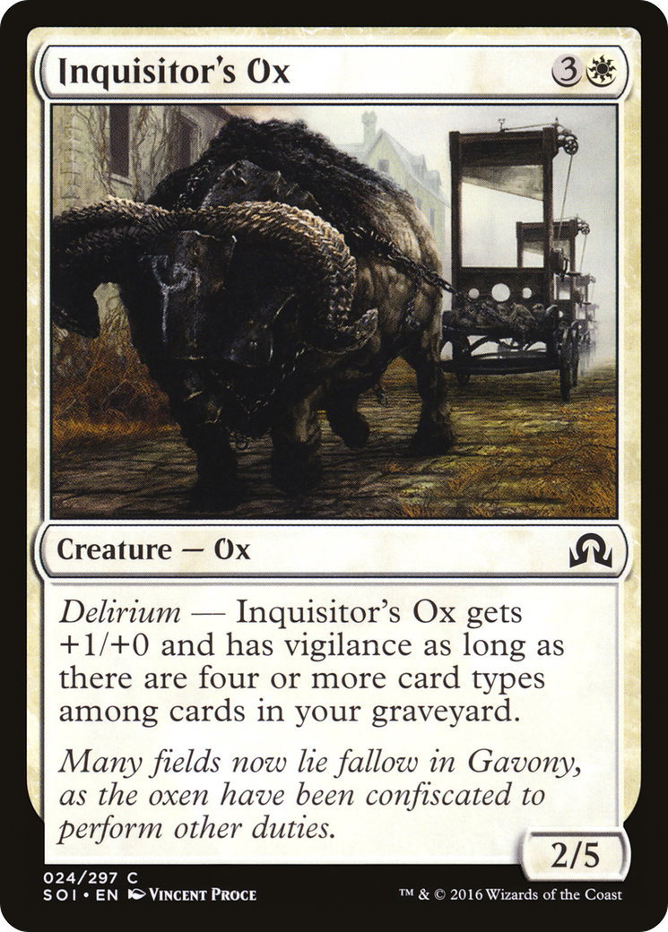 Inquisitor's Ox (SOI-024) - Shadows over Innistrad Foil